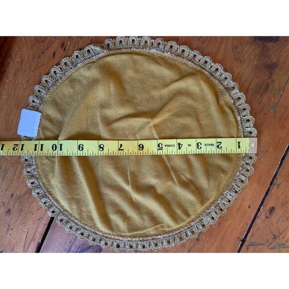 Vintage Group Muylle Belgium Tapestry 11" Round Chenille Doily - Picture 7 of 7